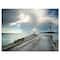 Designart - Vintage Pathway into the Ocean - Sea Bridge Canvas Art Print